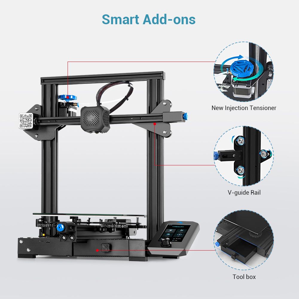 creality ender-3 v2 3d printer with cr touch sale