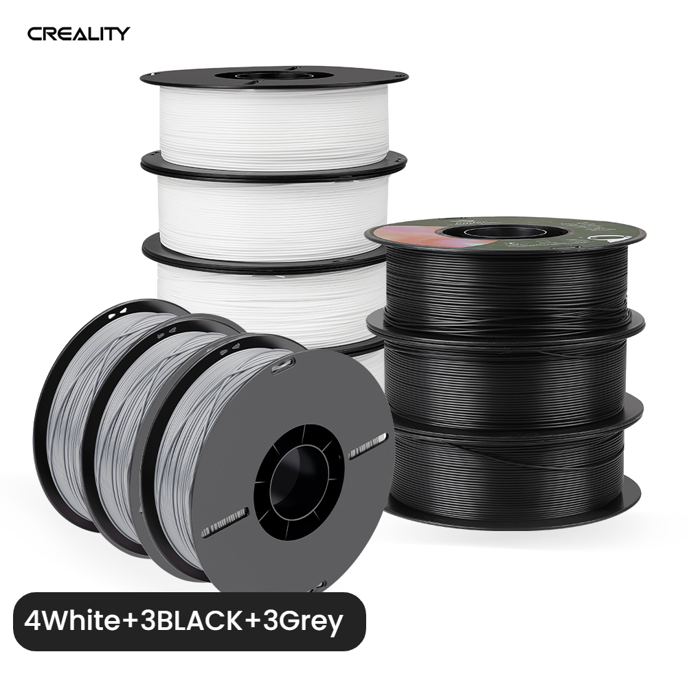 Creality Ender-PLA Filament Value Pack (Blanc+Noir), 2KG Bobine