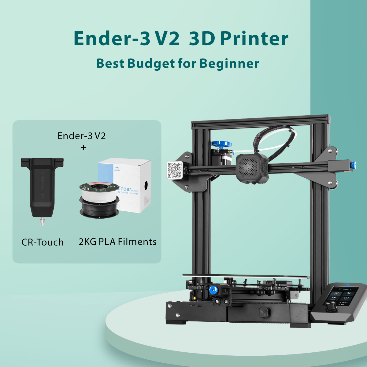 Ender-3 v2  Creality Kit d'imprimante 3D, Ender-3 v2, FFF, Ouvert