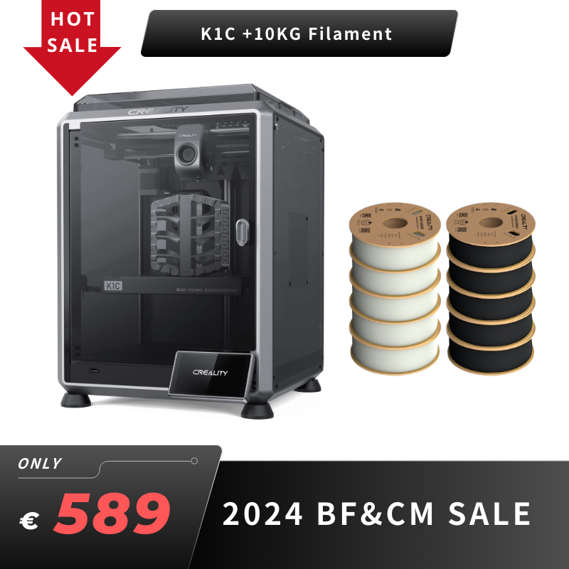 Stampante 3D Creality K1C, FDM, 600mm/s, Piano Riscaldato, WiFi, 220x220x250mm