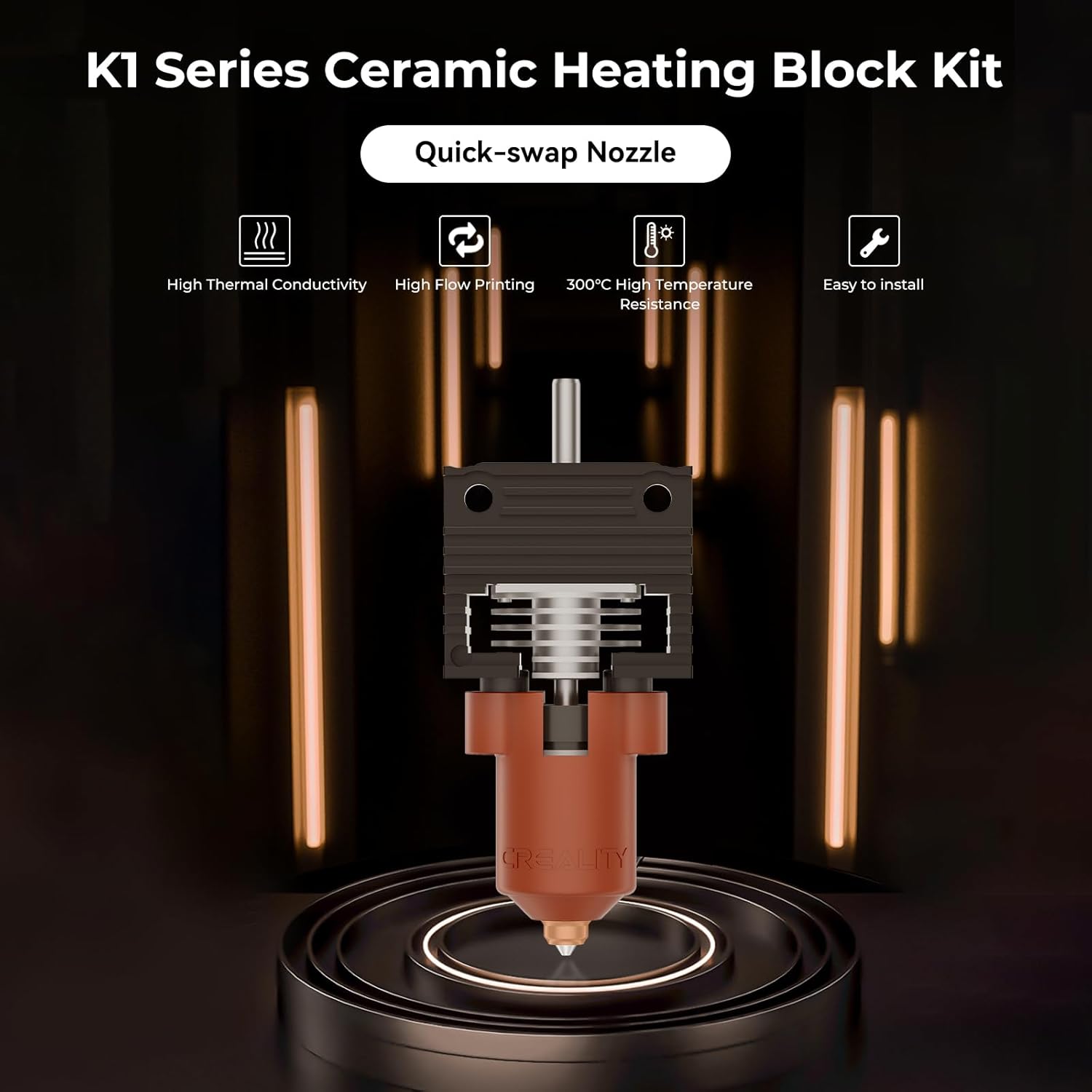 Creality K1/K1 Max/K1C Ceramic Heating Block Kit
