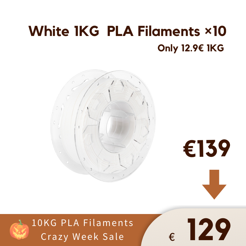 Crazy Week Sale - Lot de filaments blancs PLA de la série Creality Ender,  10 kg