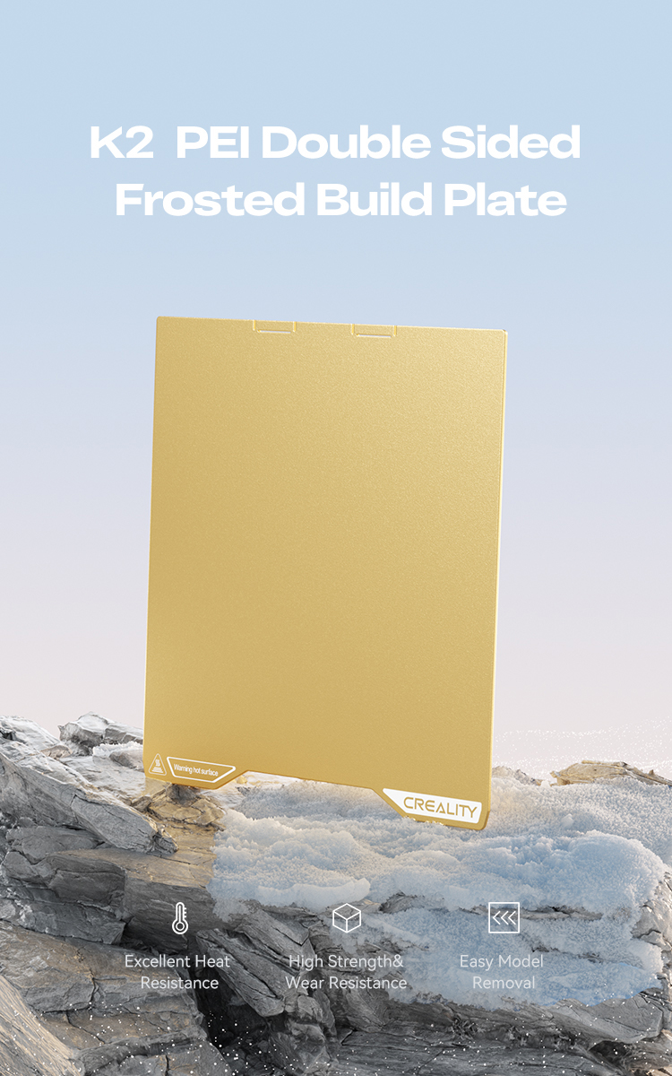 K2 PEI Double Sided Frosted Build Plate