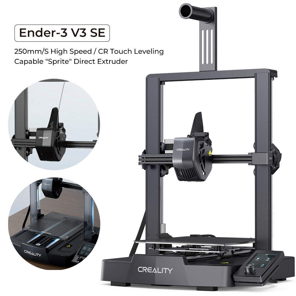 CREALITY 3D Printer: 115/230V AC, 0.1 to 0.3 mm Layer Thick,  Linux/Mac/SD/USB/Windows, 3 A Amps